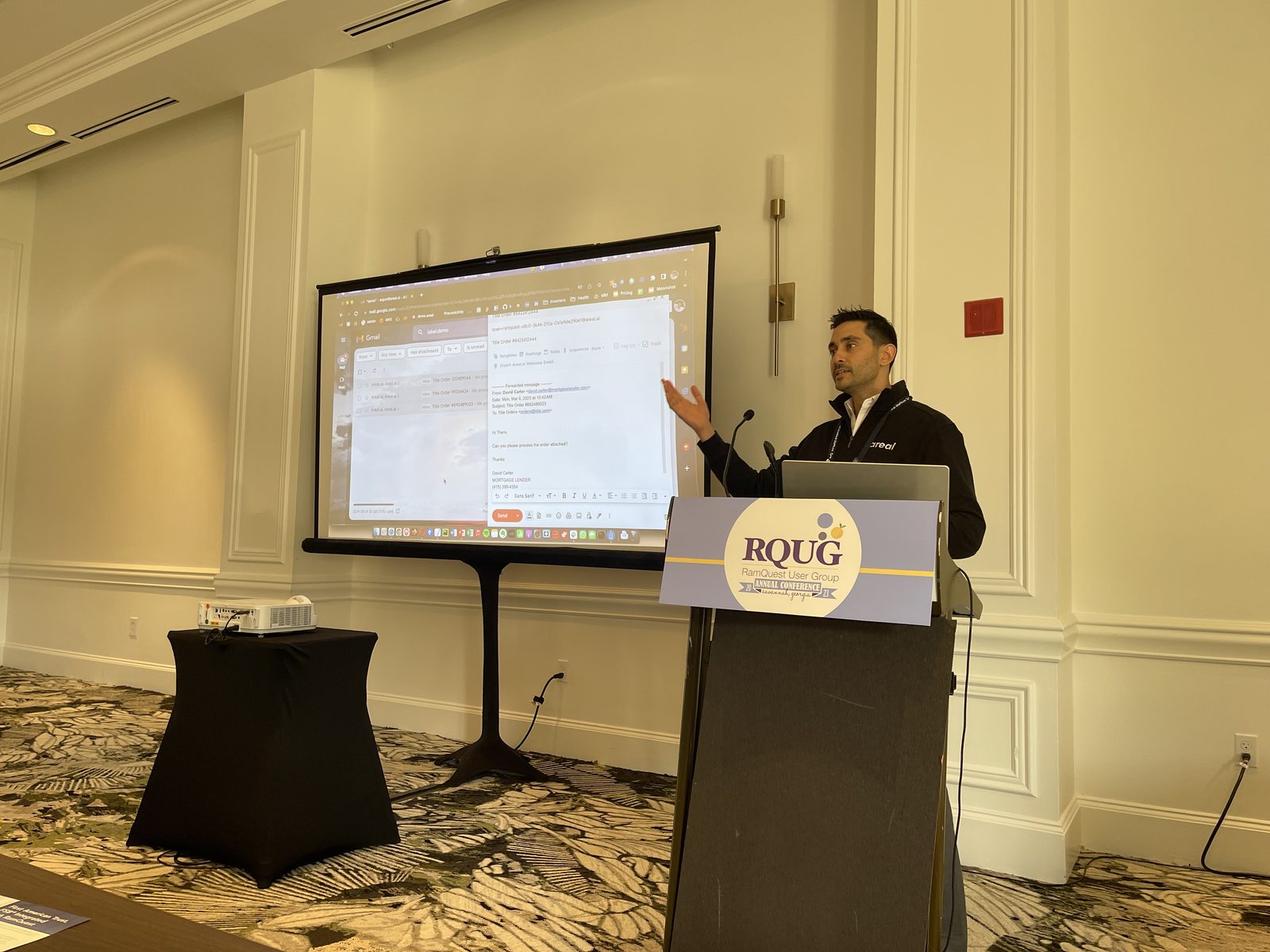 Areal at a mortgage technology event